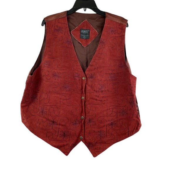 Agapo Collection Women's Burgundy Vest - Picture 1 of 5